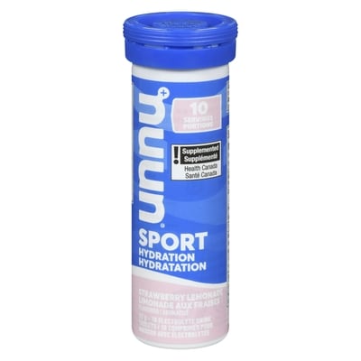 Nuun Hydration Sport Strawberry Lemonade Flavoured 10 ea, $1.20/1ea