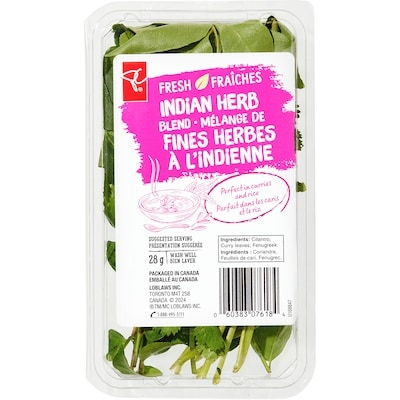 President's Choice Fresh Indian Herb Blend 28 g, $10.71/100g