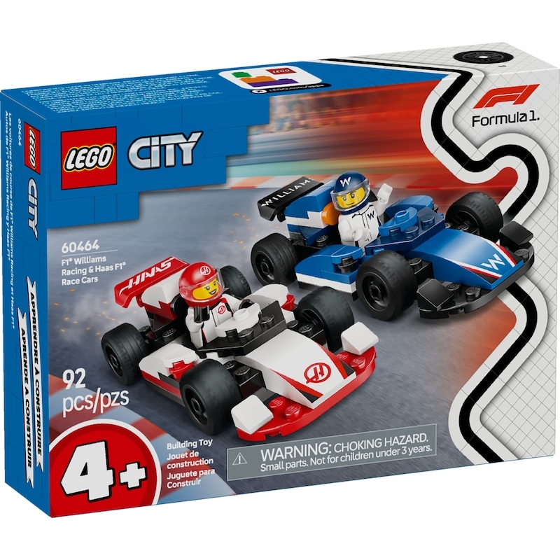 City Formula 1 F1® Williams Racing & Haas F1® Race Cars 60464