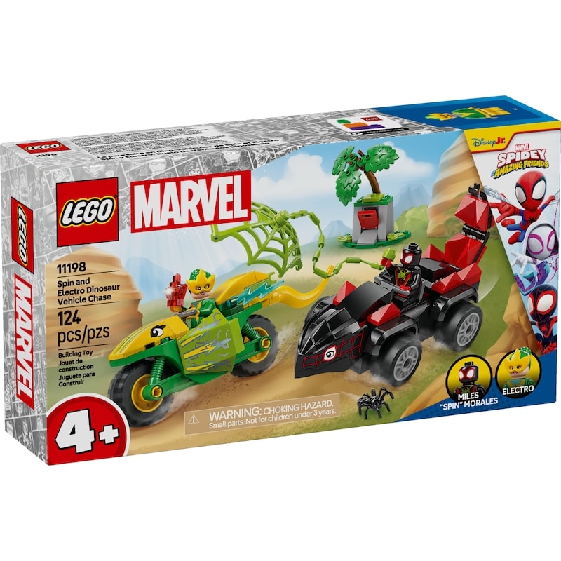 Spidey Spin and Electro Dinosaur Vehicle Chase 11198