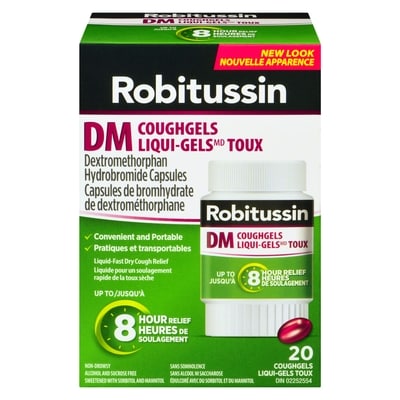 Robitussin Coughgels Dm 20 ea, $0.57/1ea