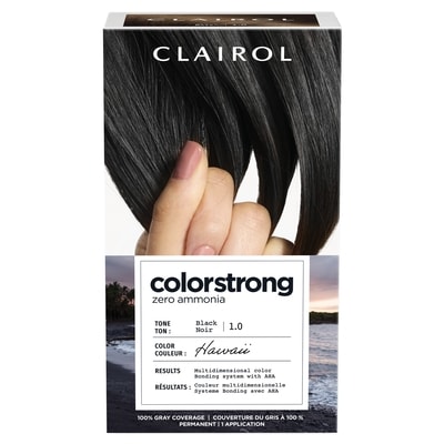 Clairol Colorstrong couverture du gris à 100 % noir 1.0 hawaii 1 ea, 15,99 $/1ch