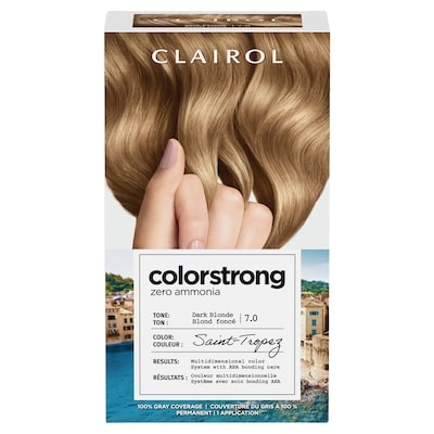 Clairol Colorstrong couverture du gris à 100 % blond foncé 7.0 saint-tropez 1 ea, 14,00 $/1ch