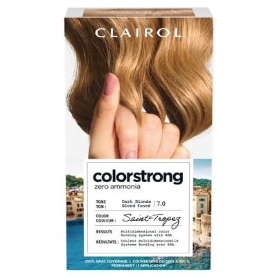 Clairol Colorstrong couverture du gris à 100 % blond foncé 7.0 saint-tropez 1 ea, 16,00 $/1ch