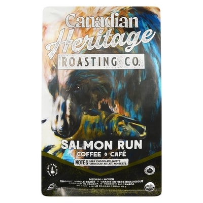 CANADIAN HERITAGE ROASTING COM Organic Coffee Salmon Run Medium 340 g, $6.17/100g