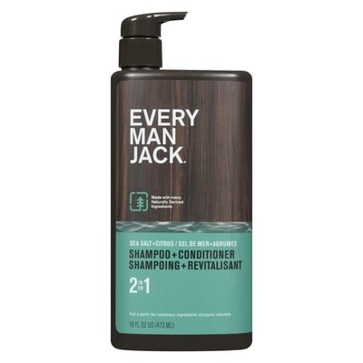 Every Man Jack 2 In 1 Shampoo + Conditioner Sea Salt + Citrus 473 ml, $2.75/100ml