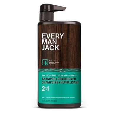 Every Man Jack 2 en 1 shampoing + revitalisant sel de mer + agrumes 473 ml, 2,85 $/100ml