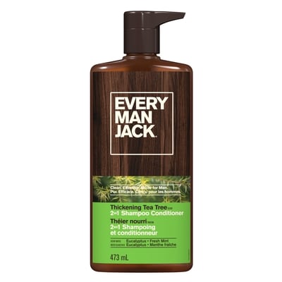 Every Man Jack Shampoing et Revitalisant 2-en-1, Arbre à thé 473 ml, 3,80 $/100ml