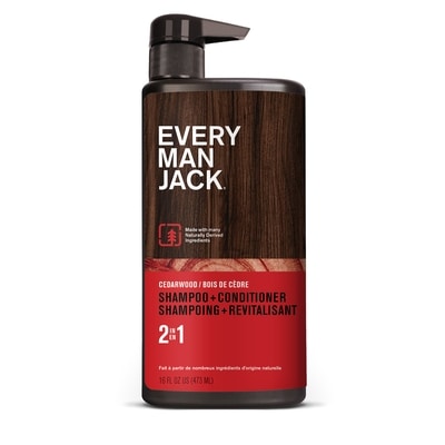 Every Man Jack 2 en 1 shampoing + revitalisant bois de cèdre 473 ml, 2,75 $/100ml