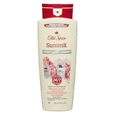 Old Spice Men's Body Wash for Men, Summit Scent, 24/7 Shower Fresh, Exfoliation + Moisturization 532 ml, $1.88/100ml