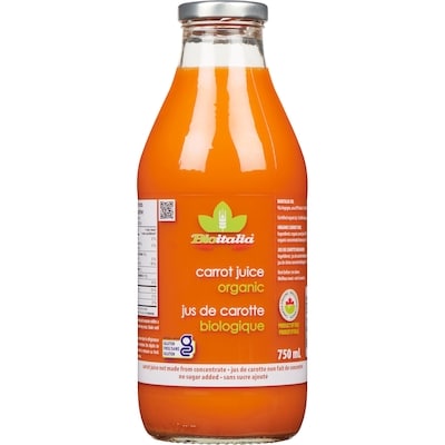 Bioitalia 100 % jus de carotte biologique 750 ml, 1,53 $/100ml