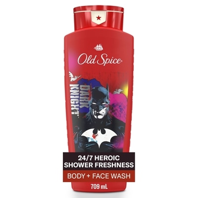 Old Spice Cleansing Body Wash for Men, 24/7 Shower Fresh with Lasting Scent, 2 in 1 Body and Face Wash, Rich Lather, Batman, Black Cherry and Nightfall Scent 709 ml, $1.59/100ml