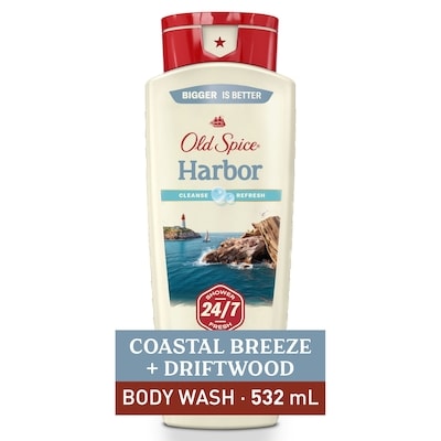 Old Spice Men's Body Wash for Men, Harbor Scent, 24/7 Shower Fresh 532 ml, $2.16/100ml