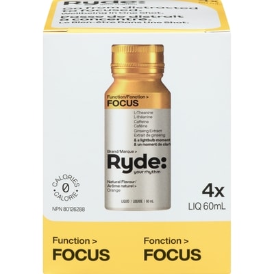 Ryde Focus 4x60.0 ml, $5.00/100ml