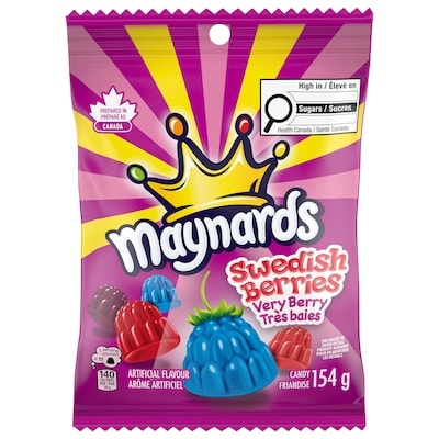 Maynards Swedish Berries Très baies 154 g, 1,62 $/100g