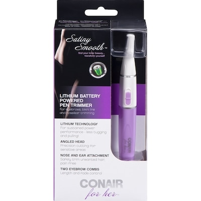 Conair For Her Satiny Smooth Pen Trimmer Lithium Battery Powered 1 ea, $18.99/1ea