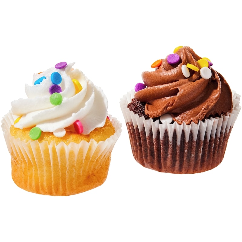 Chocolate and Vanilla Mini Cupcakes