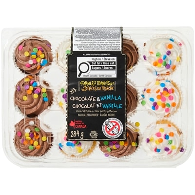 Délices du Marché Mini petits gâteaux chocolat et vanille 284 g, 1,94 $/100g