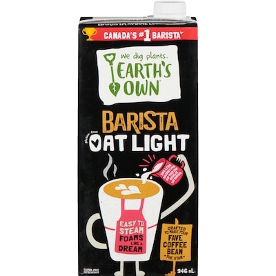 Earth's Own Gluten-Free Oat Beverage Barista Oat Light 946 ml, $0.58/100ml