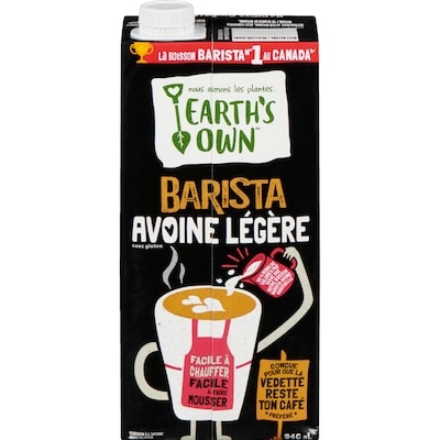 Earth’s Own Boisson à l'avoine sans gluten barista avoine légère 946 ml, 0,58 $/100ml