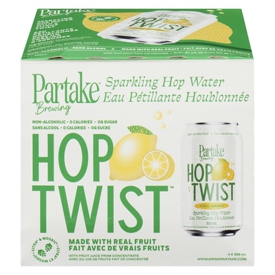 Partake Hop Twist Sparkling Hop Water With A Citrus Twist 4x355.0 ml, $0.67/100ml