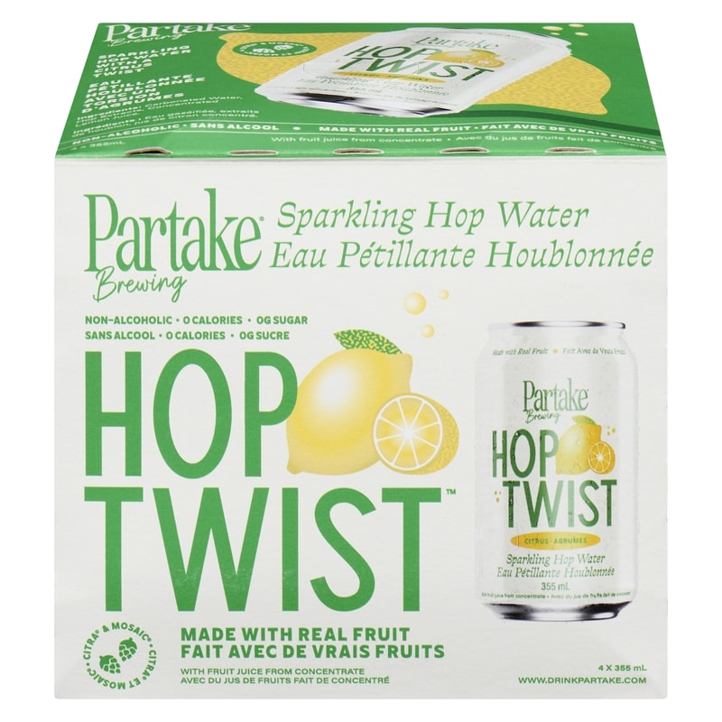 Hop Twist Sparkling Hop Water With A Citrus Twist