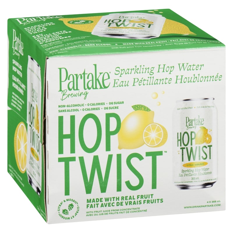 Hop Twist Sparkling Hop Water With A Citrus Twist