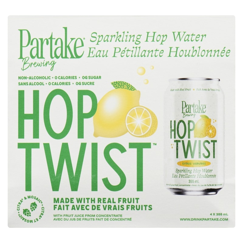 Hop Twist Sparkling Hop Water With A Citrus Twist