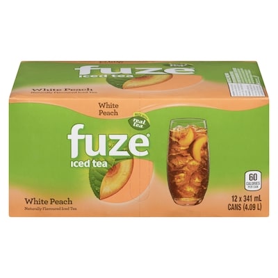 Fuze Iced Tea White Peach 12x341.0 ml, $0.21/100ml