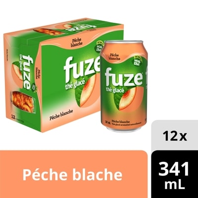 Fuze Thé glacé pêche blanche canettes 12x341.0 ml, 0,24 $/100ml