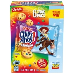 Christie CHIPS AHOY! MINI RAINBOW SNAK PAK, Made in a peanut-free facility 144 g, $1.74/100g