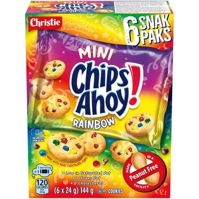 Christie CHIPS AHOY! MINI RAINBOW SNAK PAK, Made in a peanut-free facility 144 g, $2.98/100g