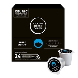 Kicking Horse Capsules K-Cup de café Three Sisters Kicking Horse, torréfaction moyenne, 24 unités 24 ea, 1,33 $/1ch