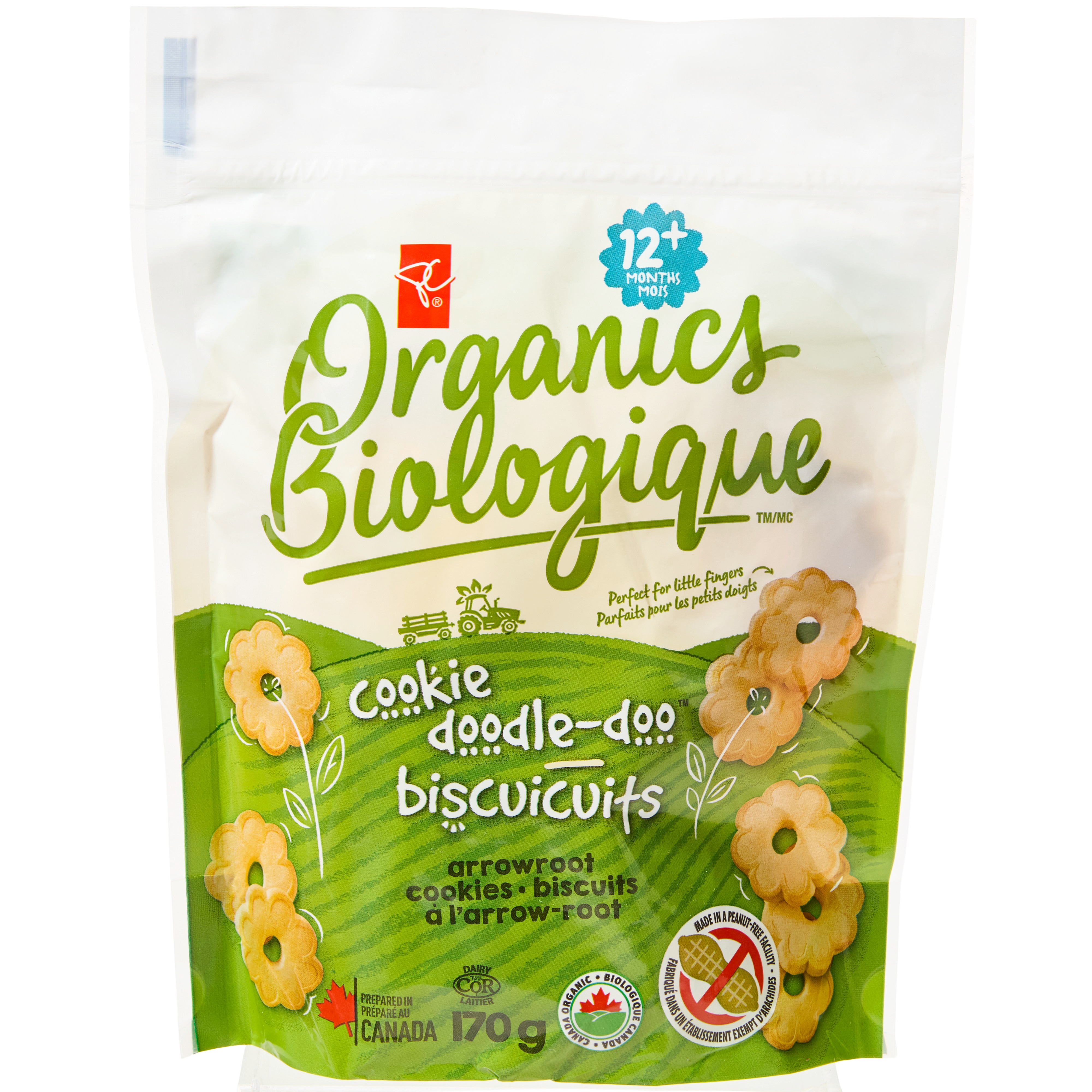 PC Organics Cookies Arrowroot 12+ Months 170 g, $2.06/100g