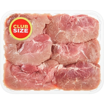 null Boneless Sirloin Pork Chops, Club Pack $16.73/1kg $7.59/1lb