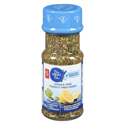 PC Blue Menu Seasoning Blend Lemon & Herb 100 g, $4.99/100g