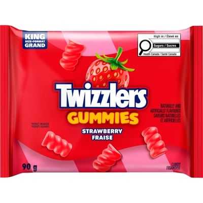 Twizzlers Gummies Candy Strawberry King Size 90 g, $3.21/100g