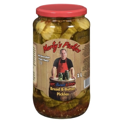 null Bread & Butter Pickles Hot, Sweet & Spicy 1 l, $1.00/100ml