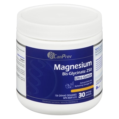CanPrev Magnesium Bis·glycinate 250 Natural Drink Mix Refreshing Orange Zest 156 g, $27.88/100g