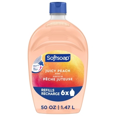 Softsoap Savon liquide pour les mains parfum de pêche juteuse recharge 1.47 l, 0,41 $/100ml