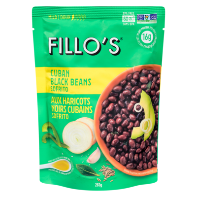 FILLO'S Cuban Black Beans Sofrito Mild 283 g, $1.76/100g