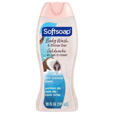 Softsoap Body Wash & Shave Gel Rich Coconut Scent 591 ml, $1.18/100ml