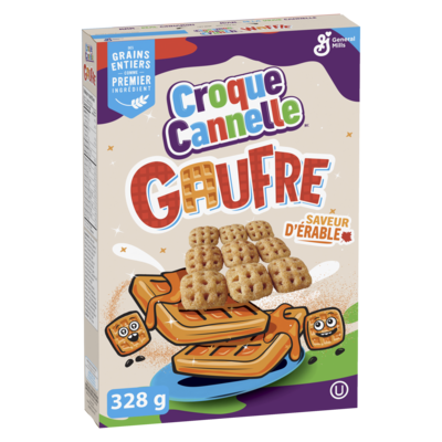 General Mills Croque Cannelle, Gaufre Cereales, Saveur D'Erable 328 g, 1,37 $/100g