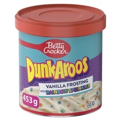 Betty Crocker DunkAroos Vanilla Frosting With Rainbow Sprinkles 453 g, $0.88/100g