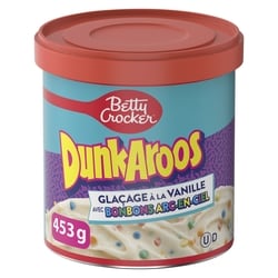 Betty Crocker DunkAroos Glaçage à la vanille avec bonbons arc-en-ciel 453 g, 0,88 $/100g
