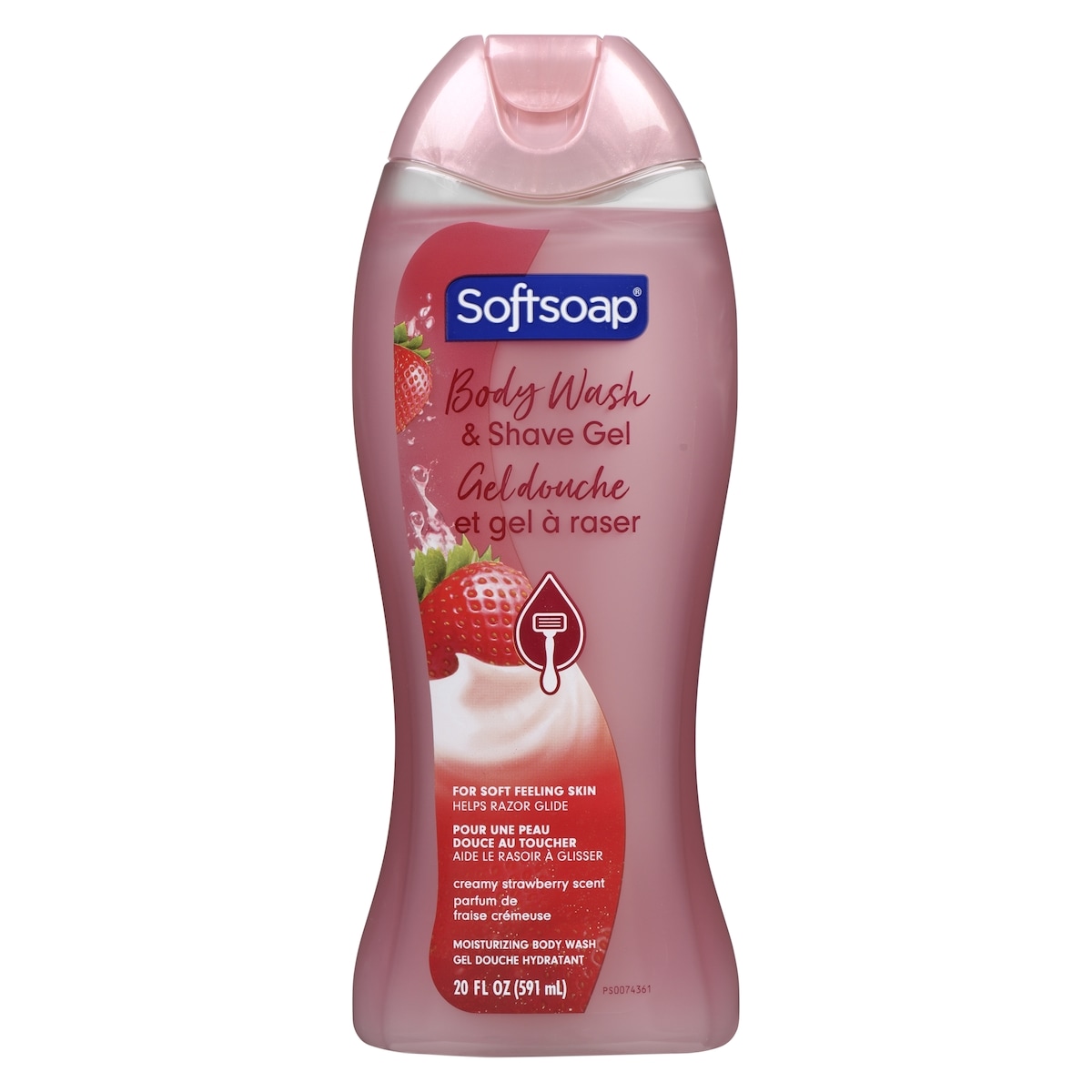 Softsoap Body Wash & Shave Gel Creamy Strawberry Scent 591 ml, $1.13/100ml