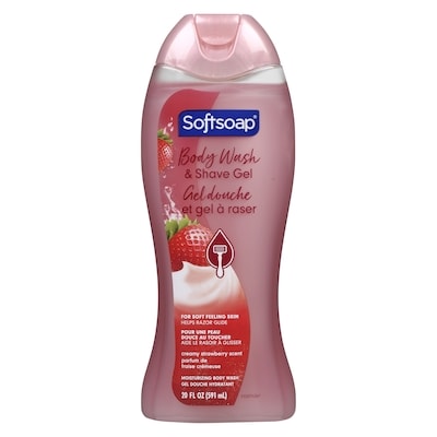 Softsoap Body Wash & Shave Gel Creamy Strawberry Scent 591 ml, $1.01/100ml