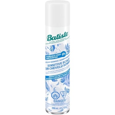 Batiste Dry Shampoo Sensitive Scalp Fragrance Free 200 ml, $6.60/100ml