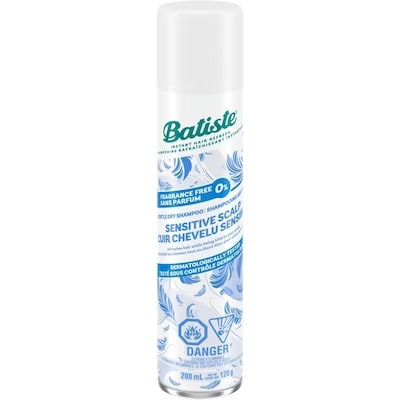 Batiste Shampooing Sec Cuir Chevelu Sensible Sans Parfum 200 ml, 6,60 $/100ml