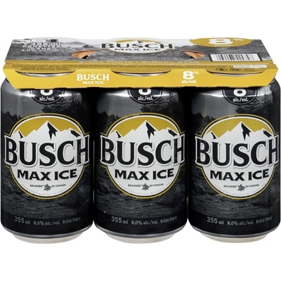 Busch Max Ice Strong Beer (ID required at pick-up) 6x355.0 ml, $0.42/100ml